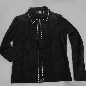 Leather jacket sz M BLACK new w/tag